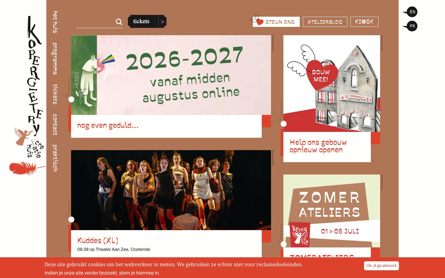 Homepage screenshot of KOPERGIETERY