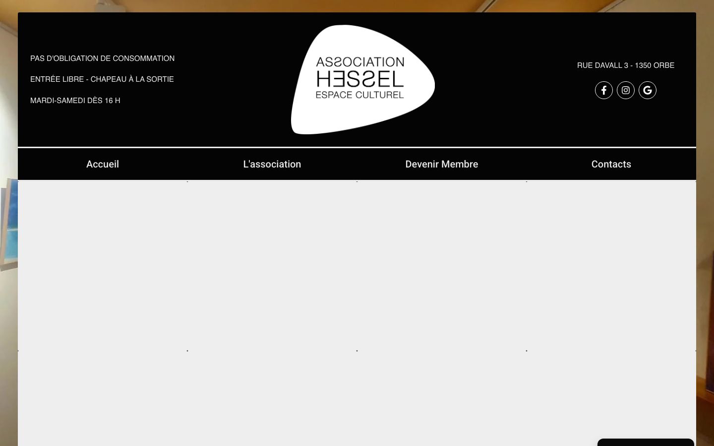 Homepage screenshot of Hessel