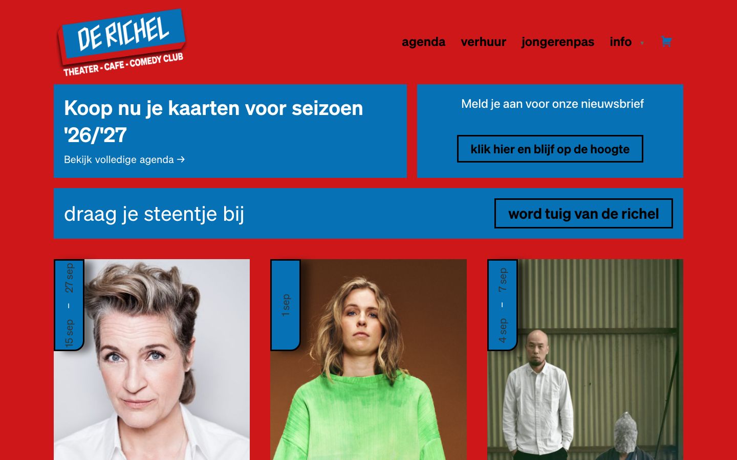 Homepage screenshot of Theater De Richel