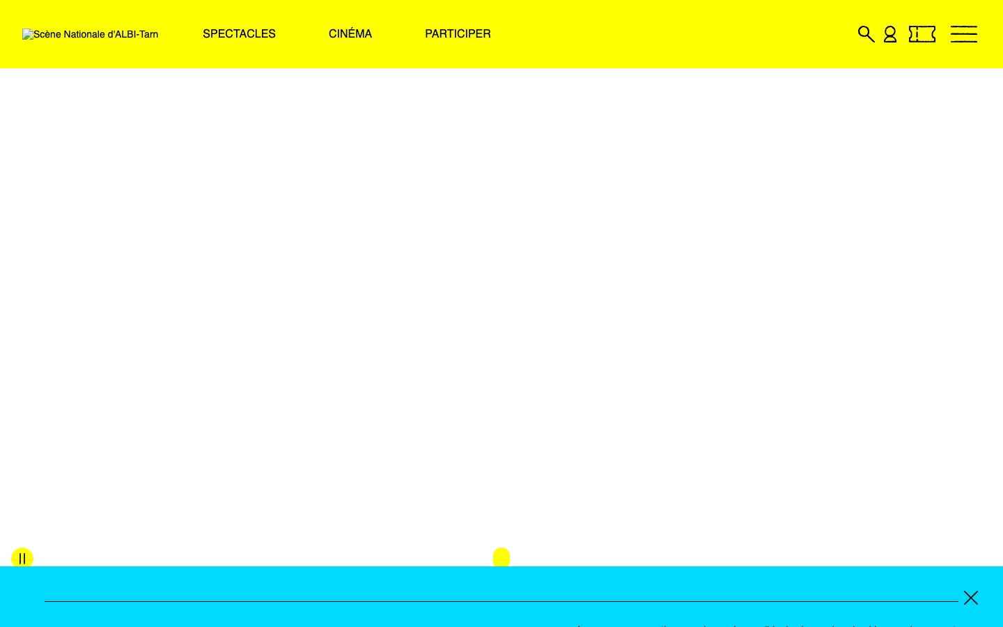 Homepage screenshot of Scène Nationale d'ALBI-Tarn