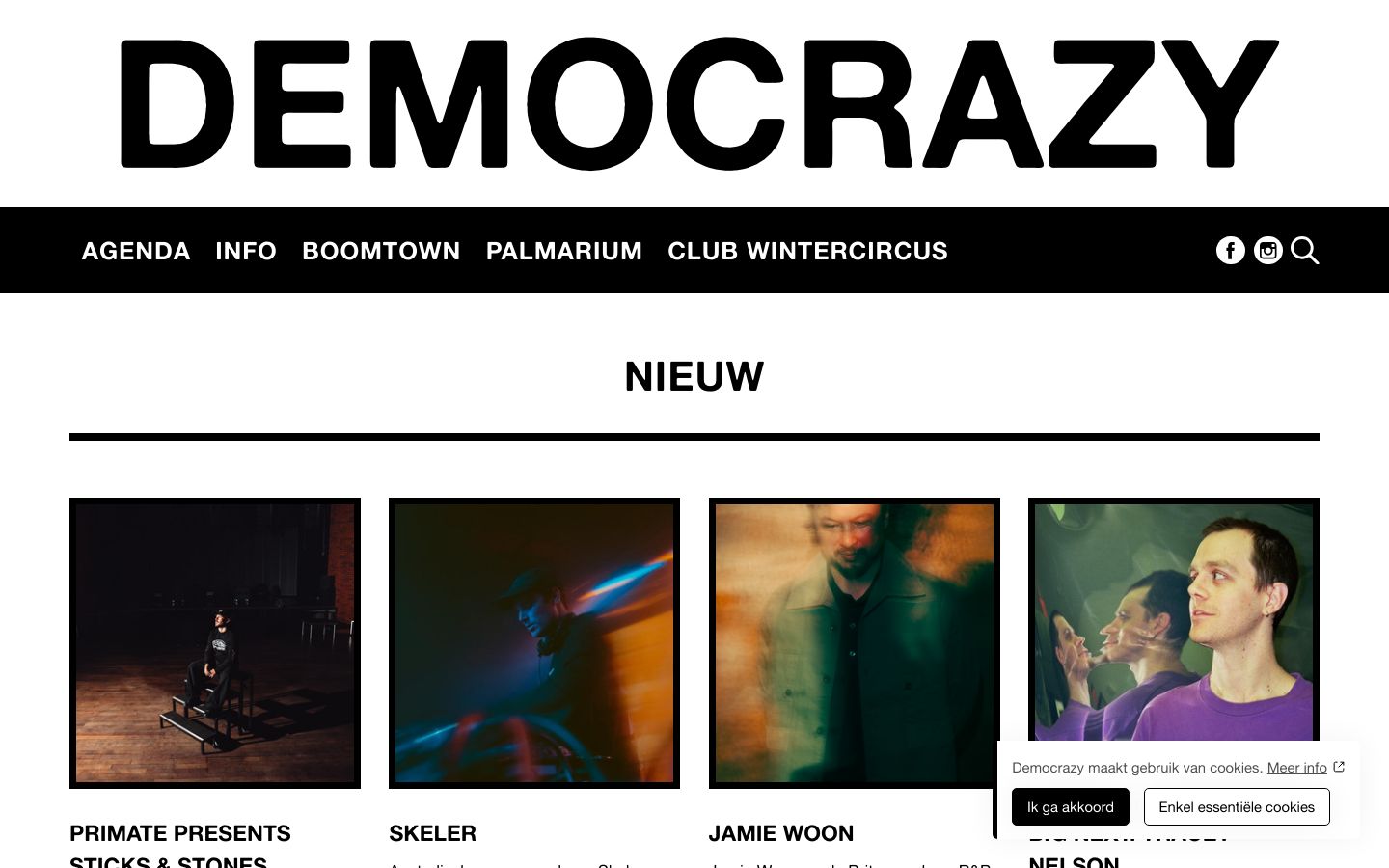 Homepage screenshot of Democrazy