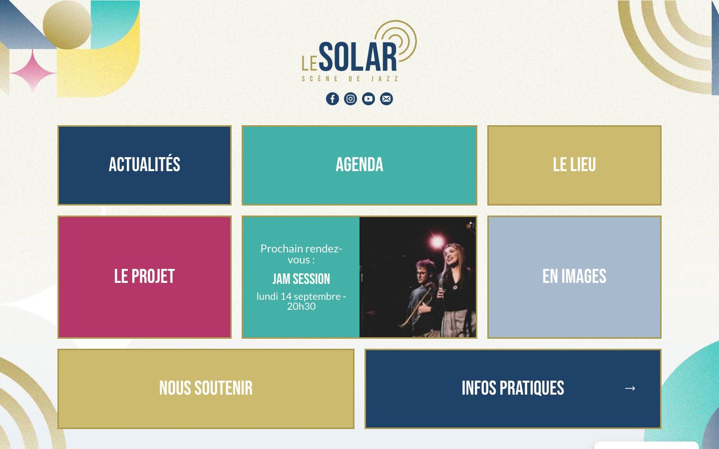 Homepage screenshot of Le Solar