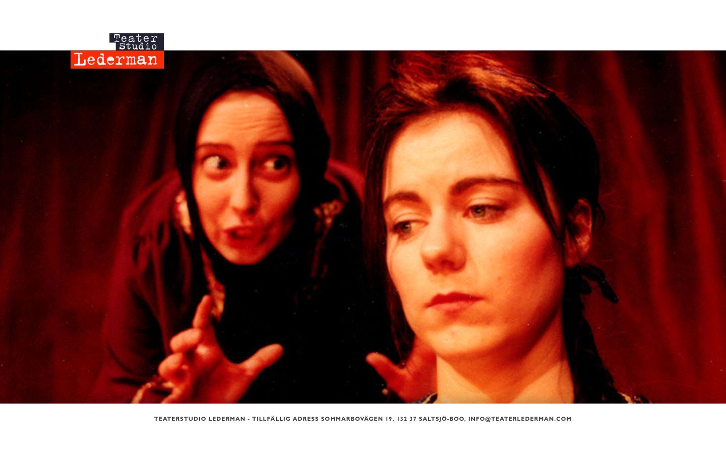 Homepage screenshot of Teaterstudio Lederman