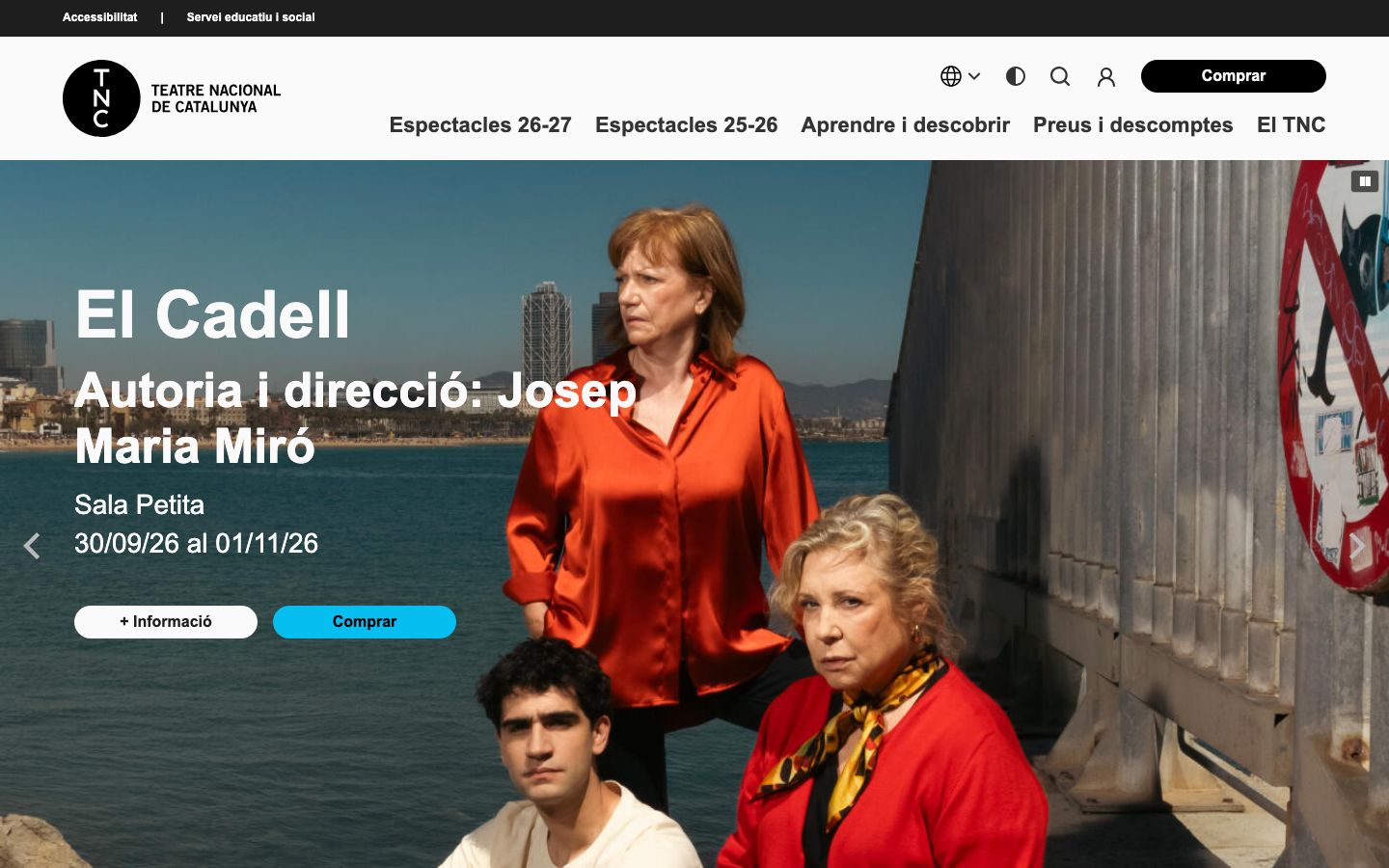 Screenshot of Teatre Nacional de Catalunya (TNC)
