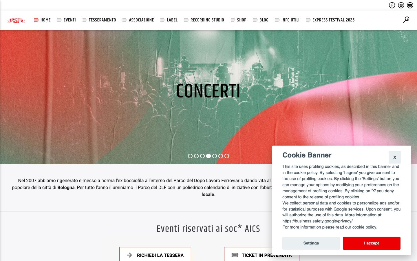 Homepage screenshot of Locomotiv Club