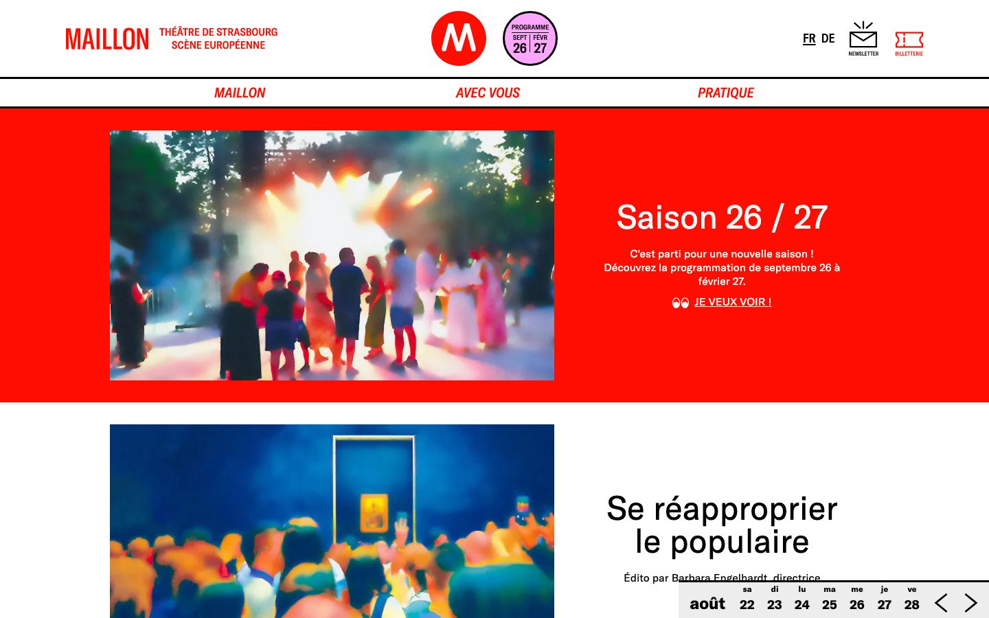 Homepage screenshot of Maillon