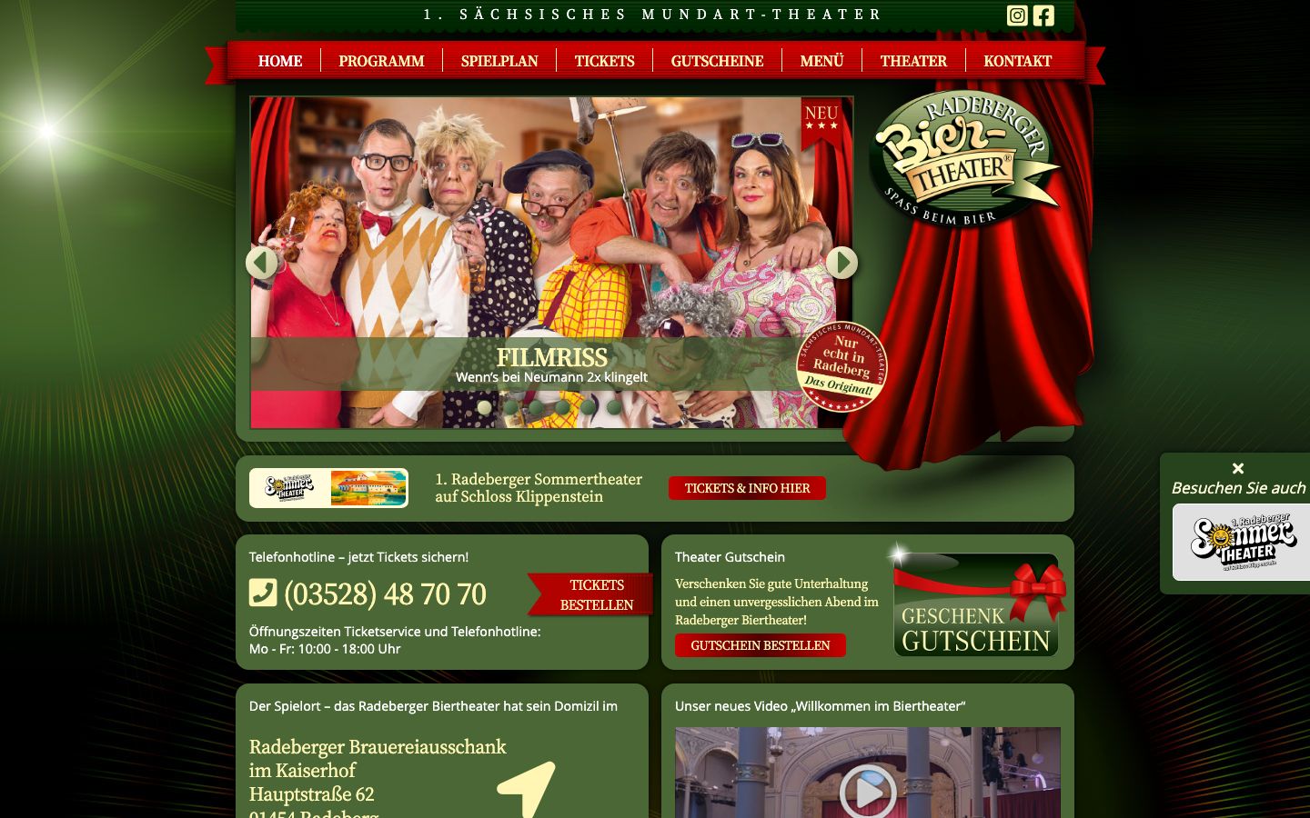 Screenshot of Radeberger Biertheater
