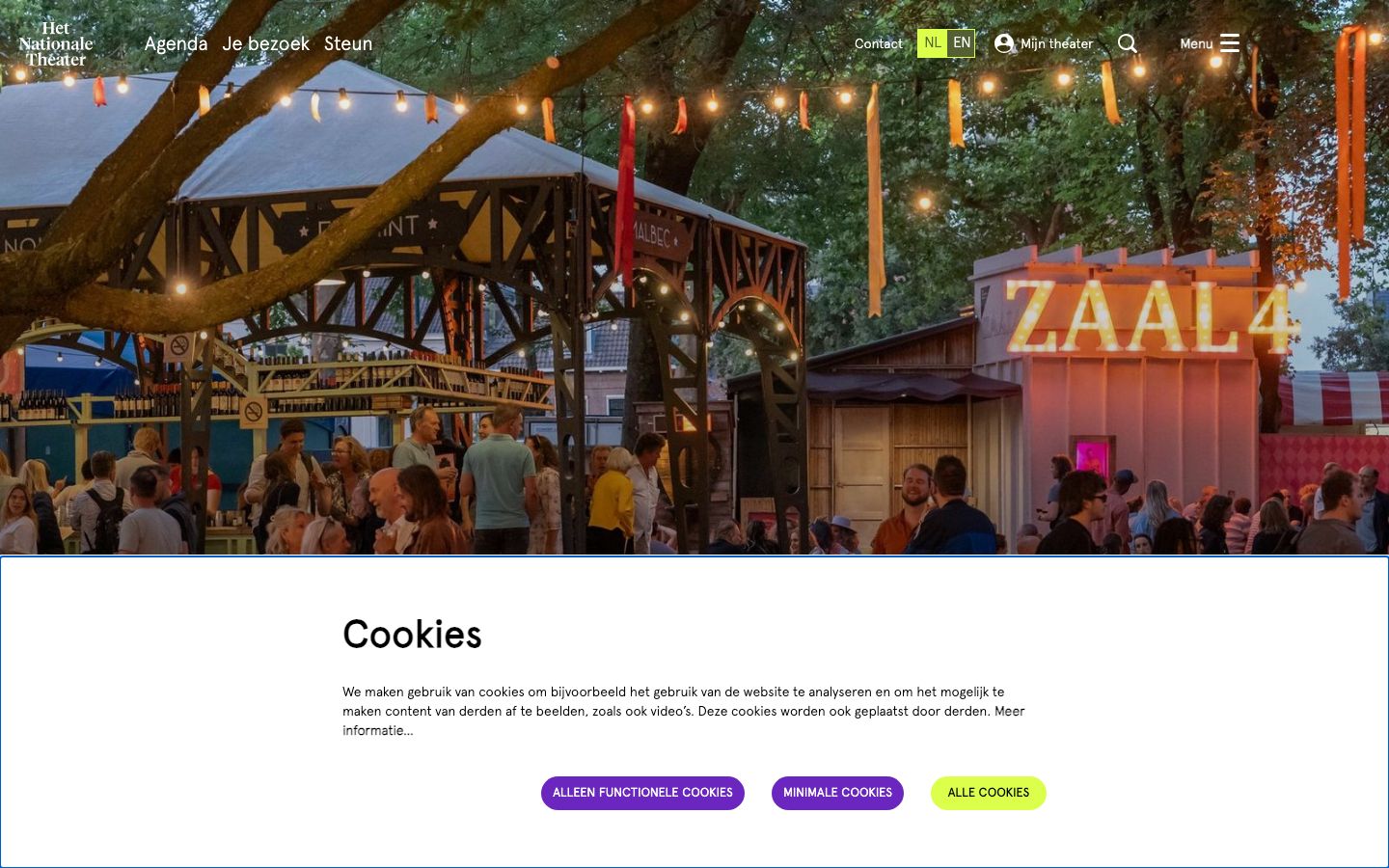 Homepage screenshot of Het Nationale Theater