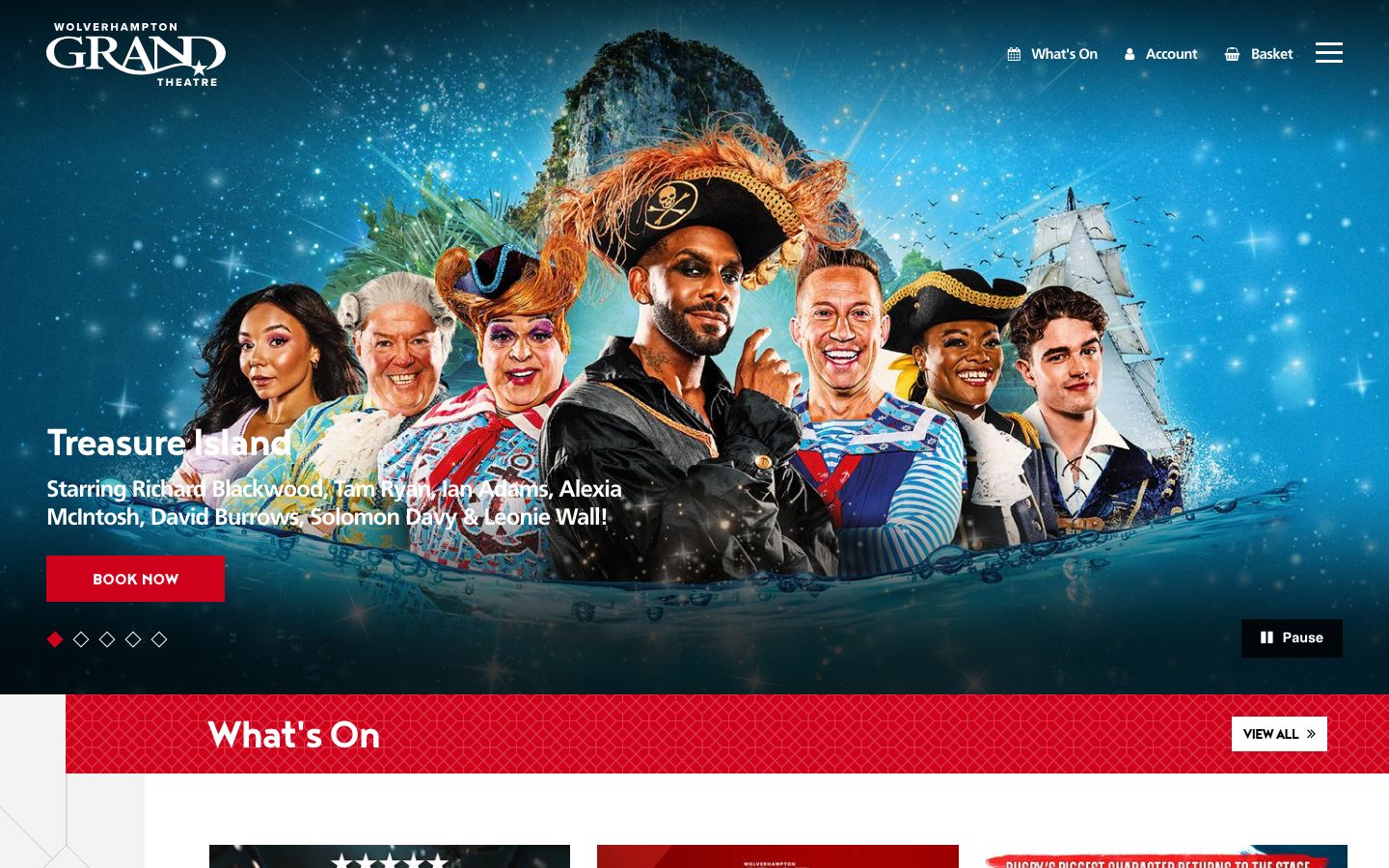 Homepage screenshot of Wolverhampton Grand Theatre