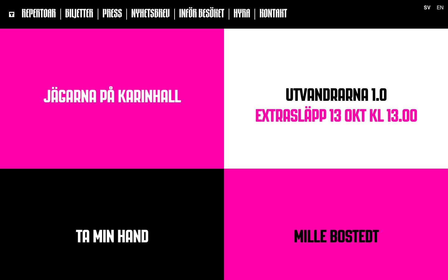 Homepage screenshot of Turteatern