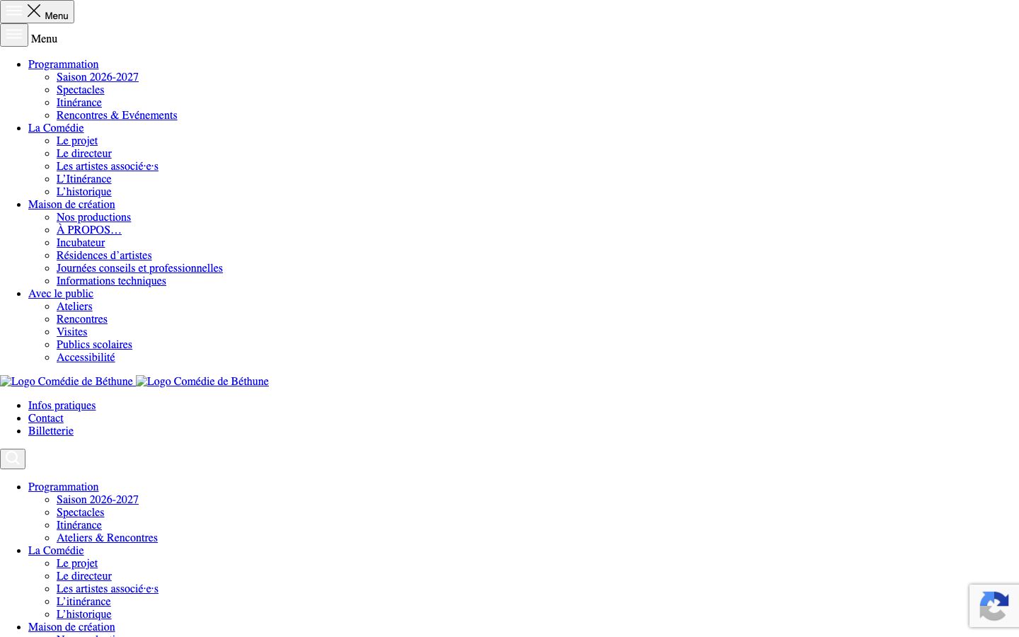 Homepage screenshot of Comédie de Béthune