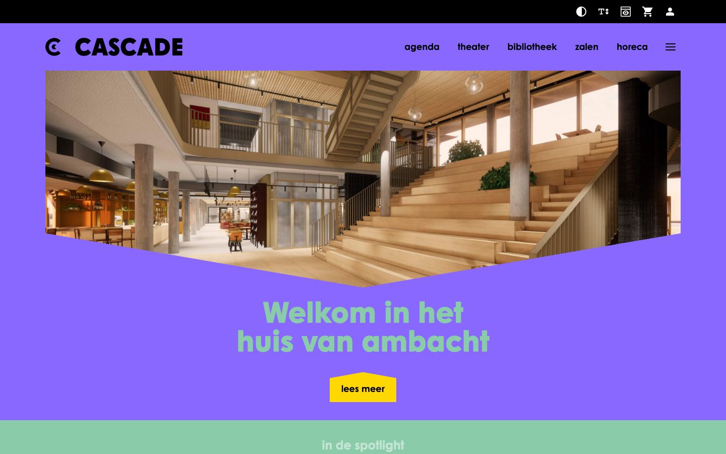 Homepage screenshot of Cascade