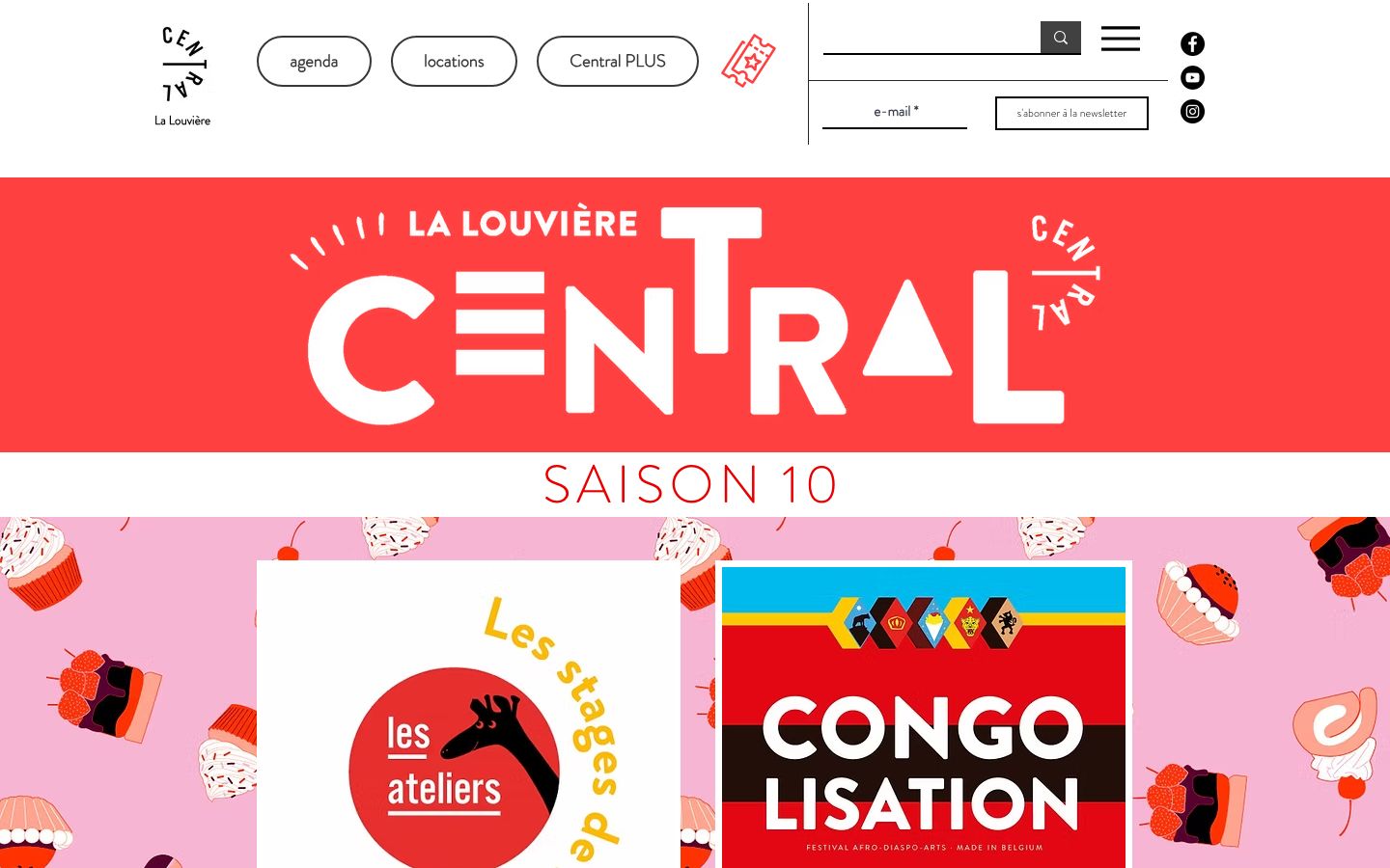 Homepage screenshot of Central