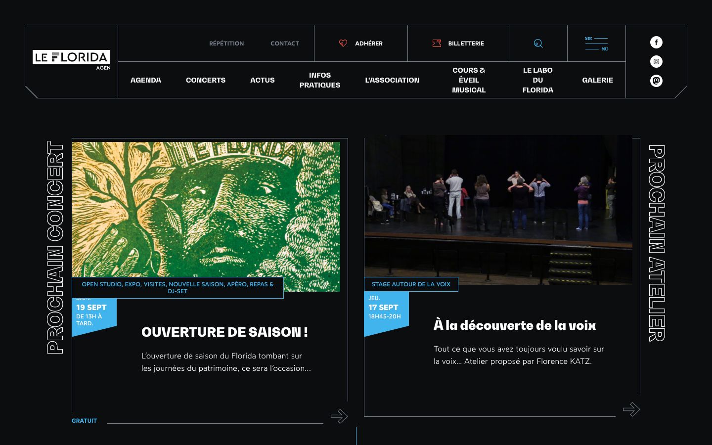 Homepage screenshot of Le Florida