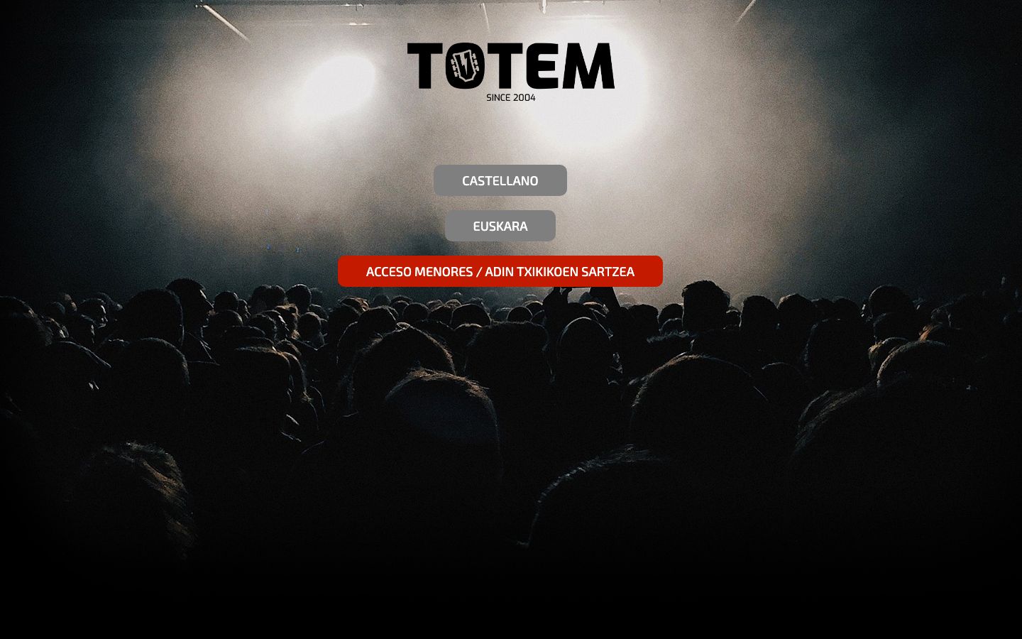 Homepage screenshot of Sala Totem Aretoa