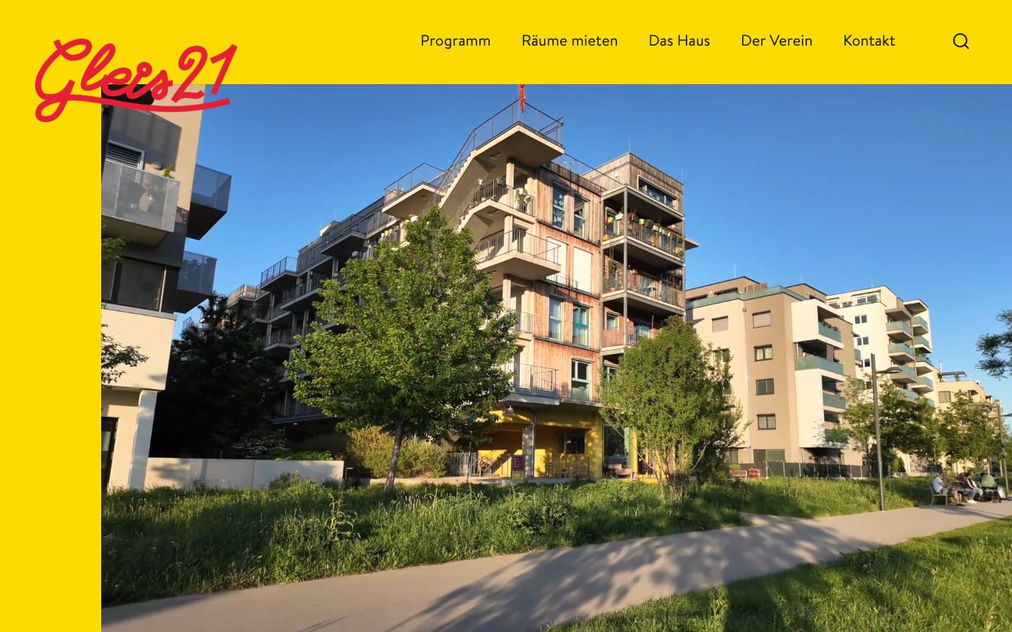 Homepage screenshot of Gleis 21