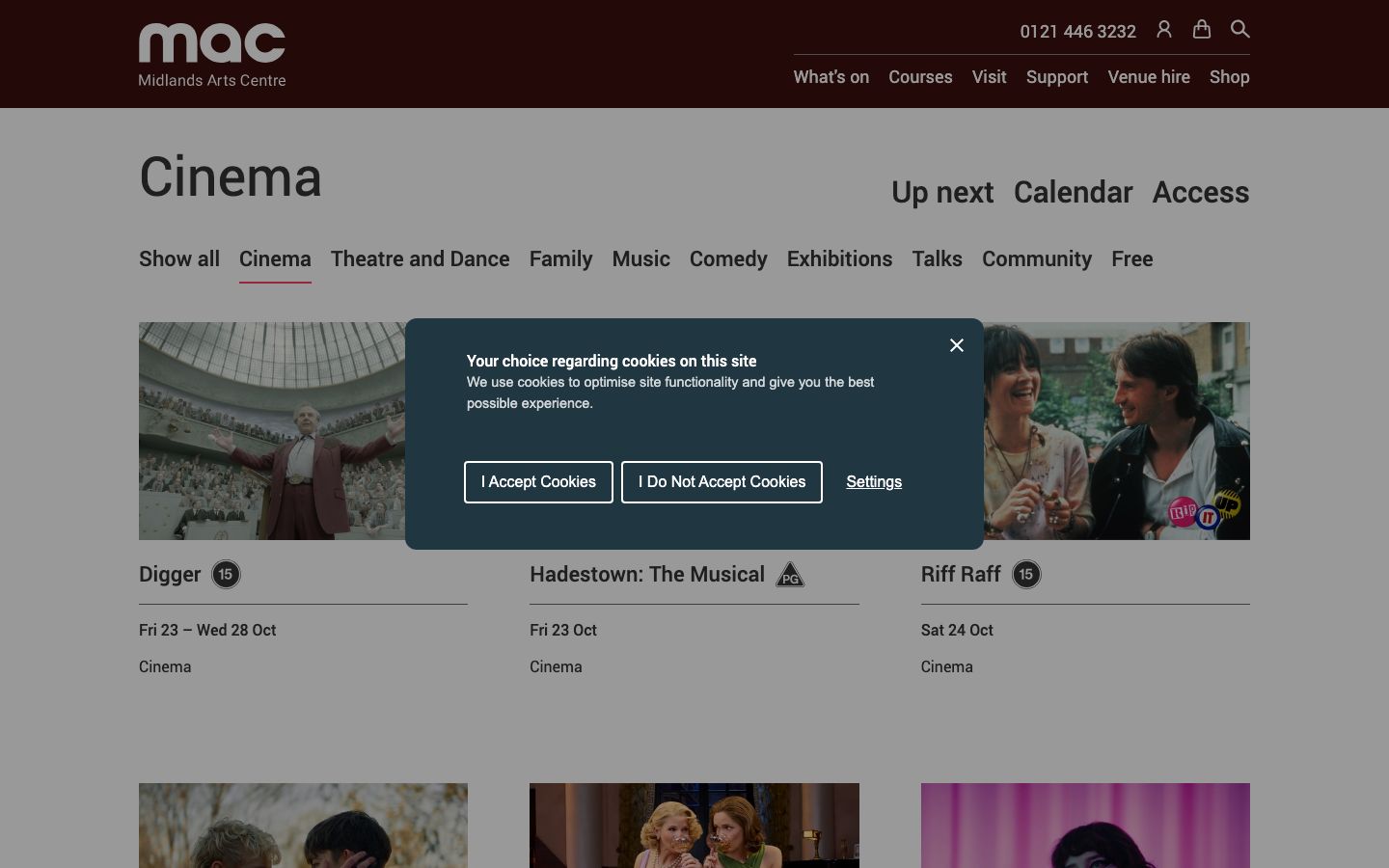 Homepage screenshot of Mac Birmingham