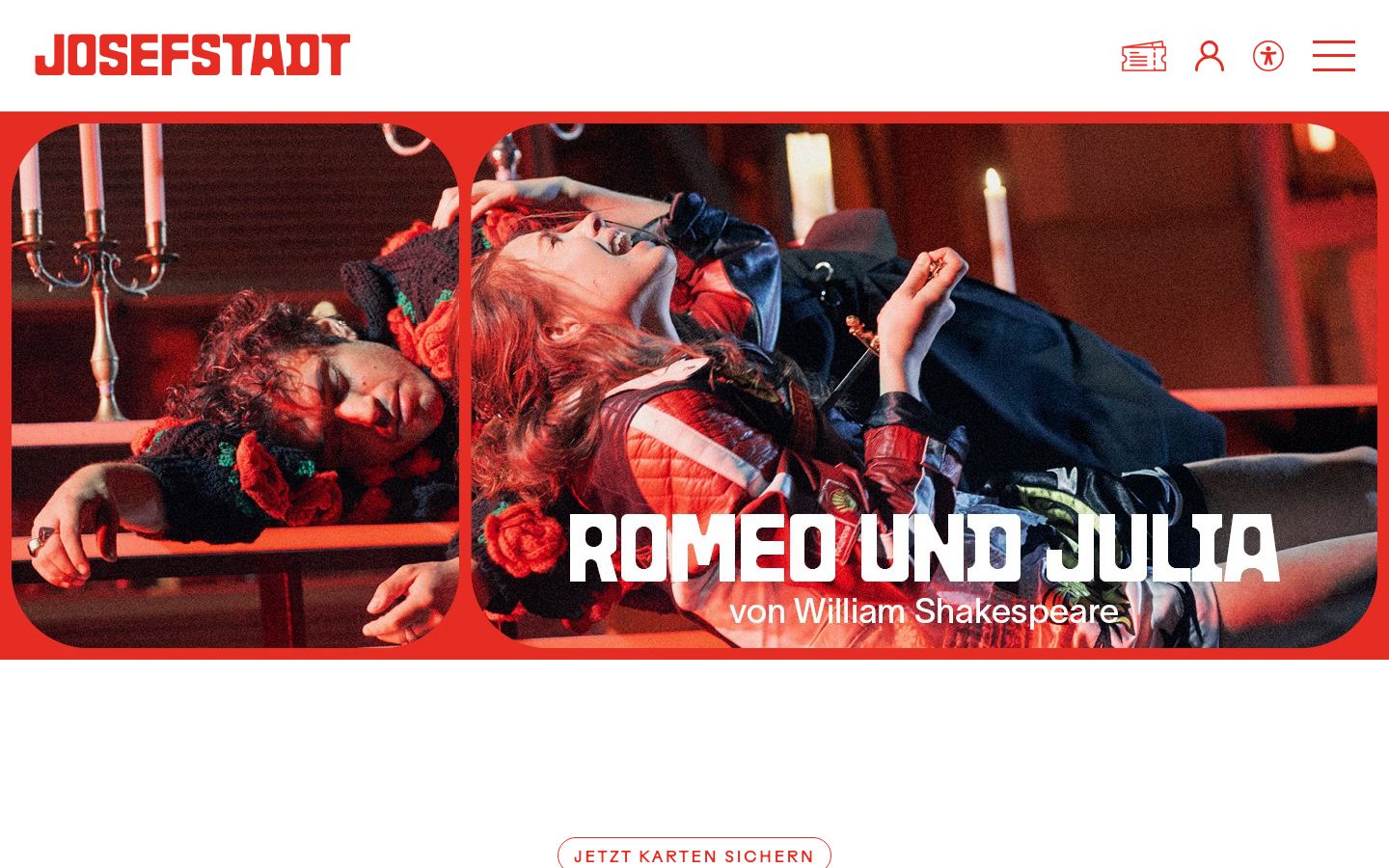 Homepage screenshot of Theater in der Josefstadt