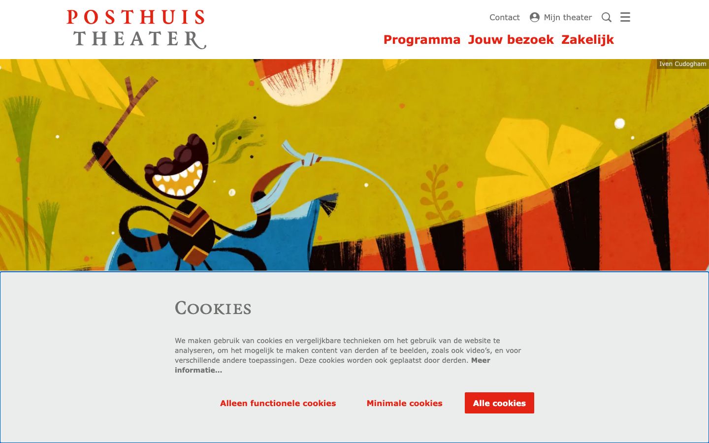 Event detail page screenshot of Posthuis Theater