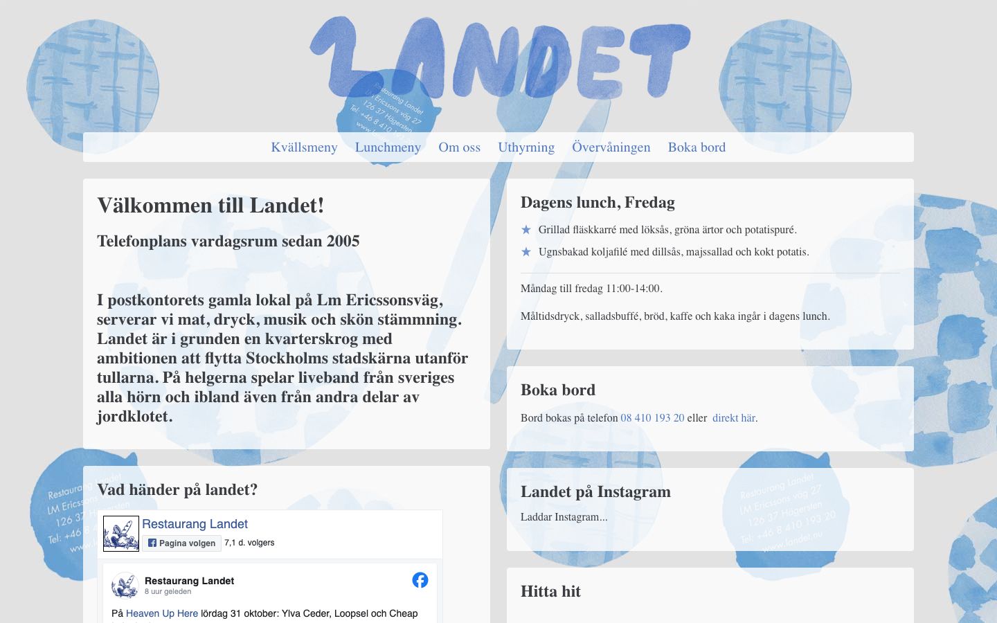 Screenshot of Restaurang Landet