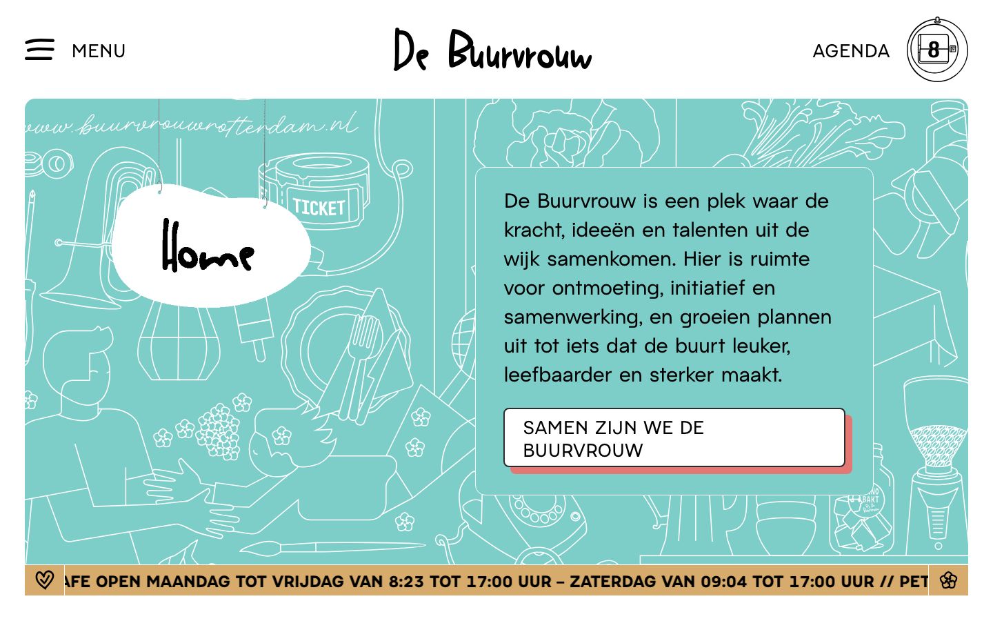 Homepage screenshot of De Buurvrouw Rotterdam