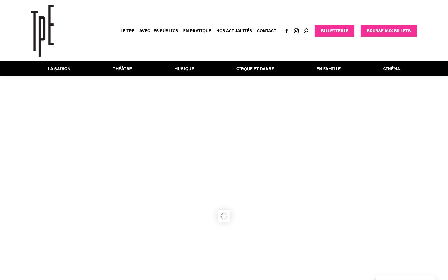 Homepage screenshot of TPE