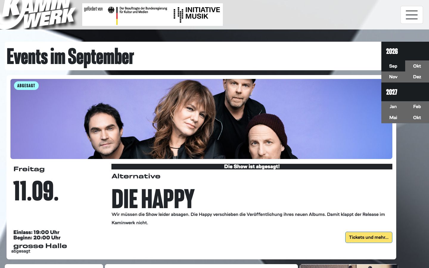 Homepage screenshot of Kaminwerk