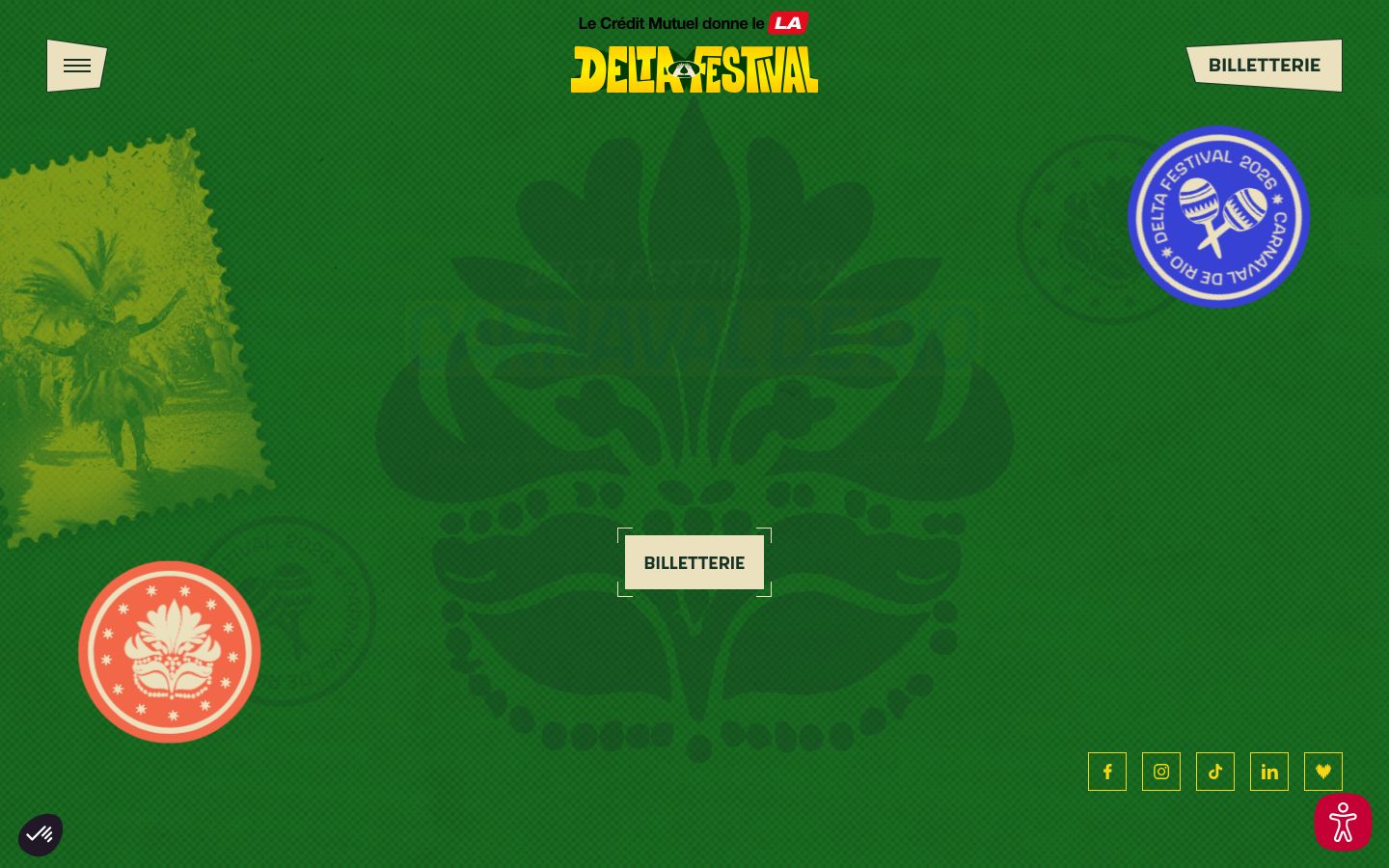 Homepage screenshot of Delta Festival
