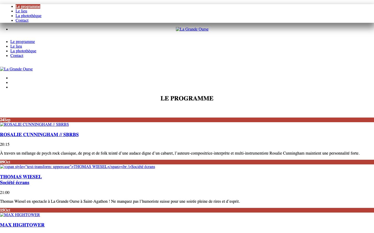 Homepage screenshot of Commune de Saint-Agathon