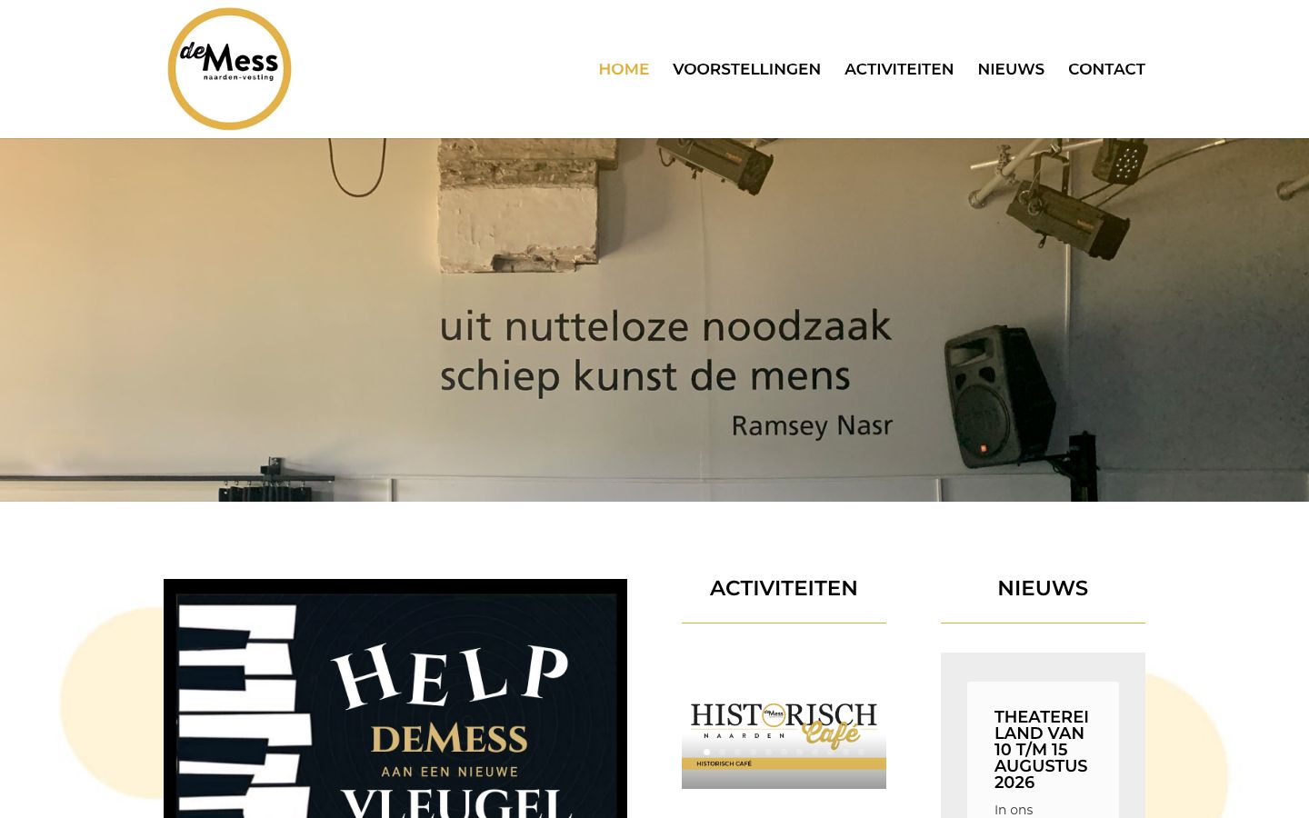 Homepage screenshot of Podium deMess
