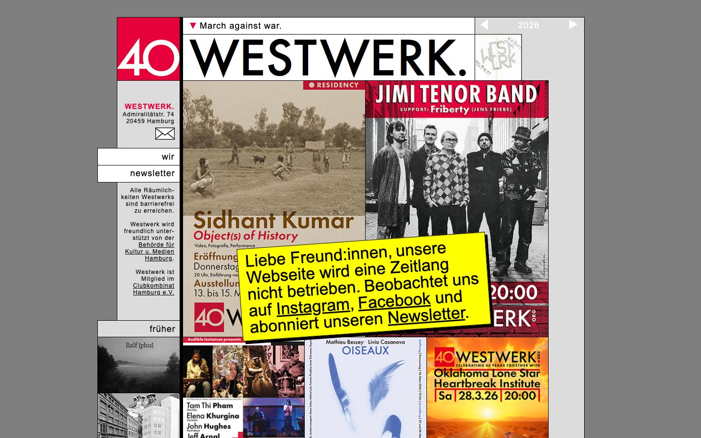 Homepage screenshot of WESTWERK