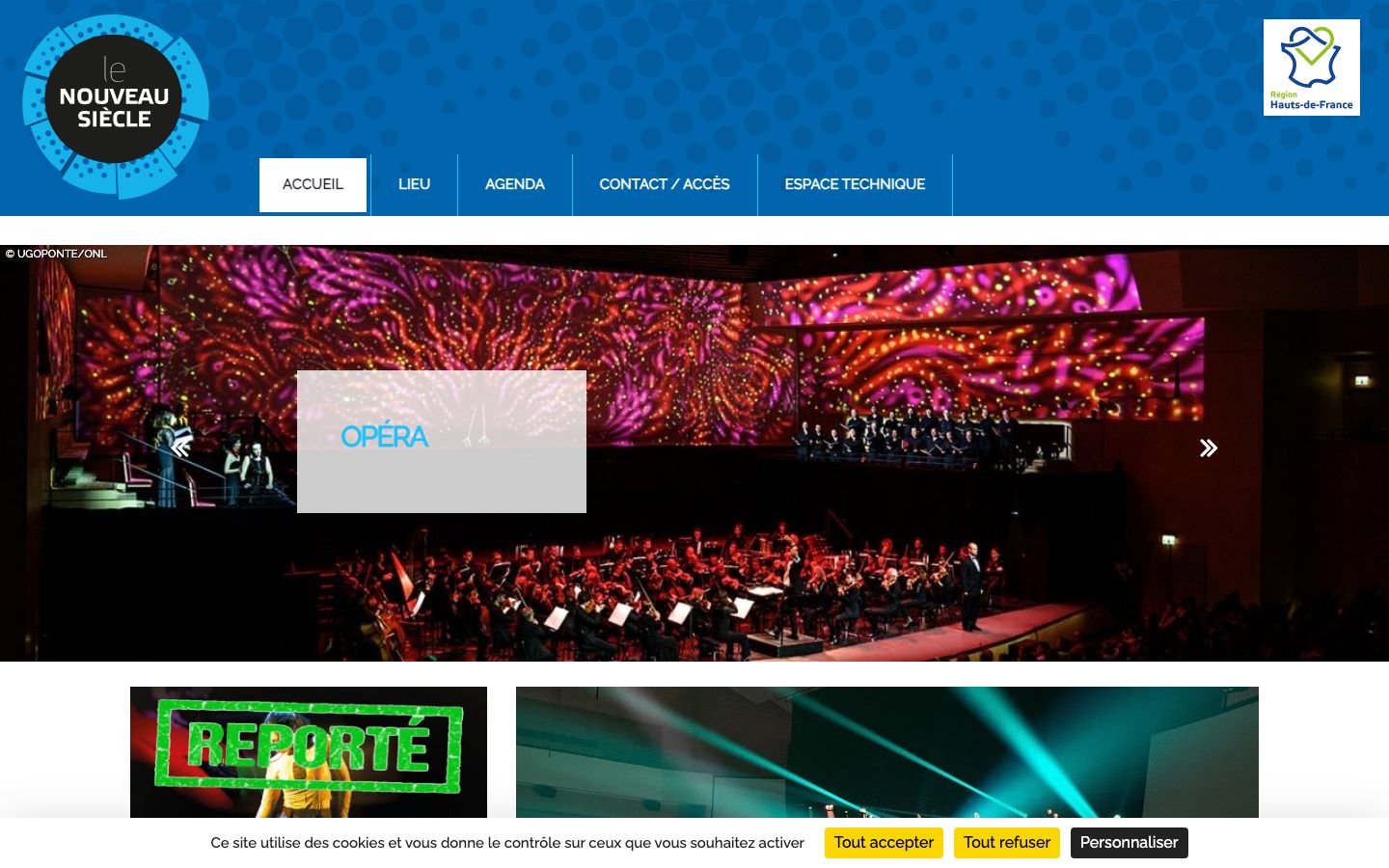 Homepage screenshot of Le Nouveau Siècle - Site officiel