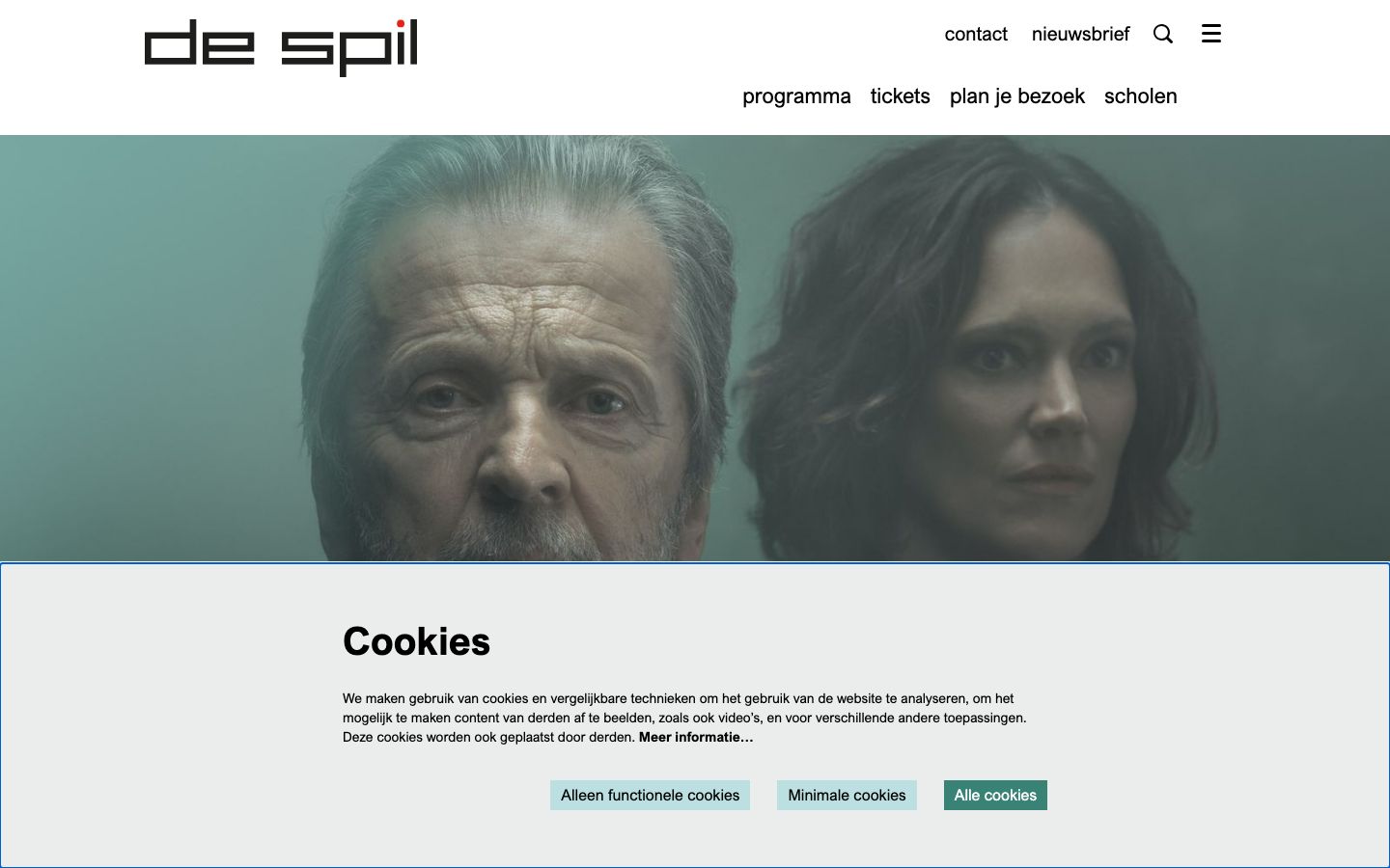 Event detail page screenshot of De Spil