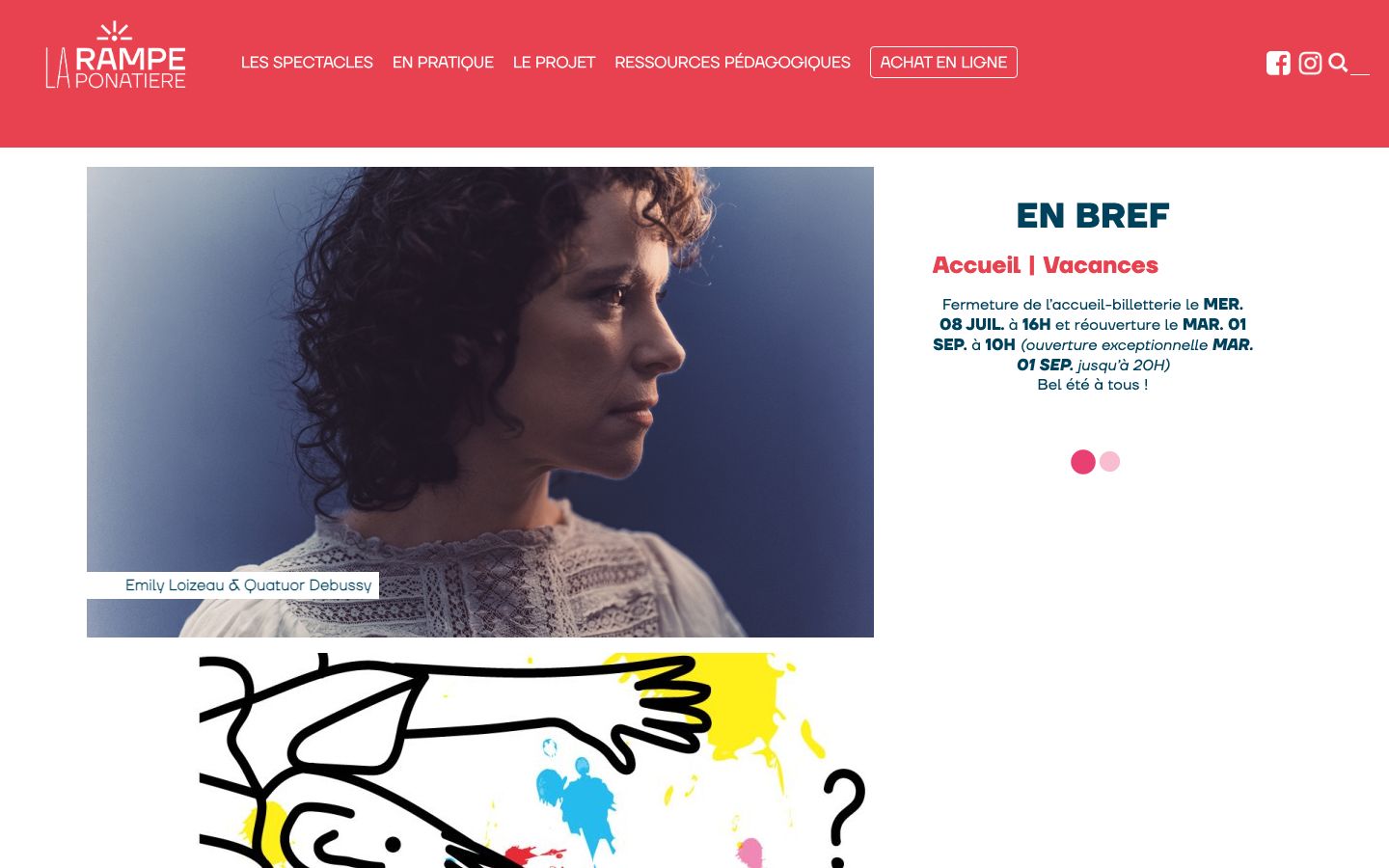 Homepage screenshot of LA RAMPE LA PONATIÈRE ÉCHIROLLES