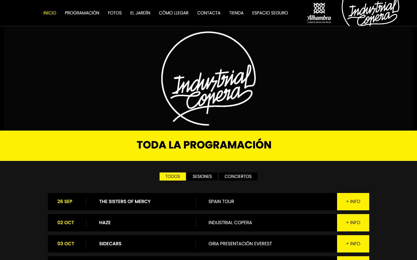 Homepage screenshot of Industrial Copera