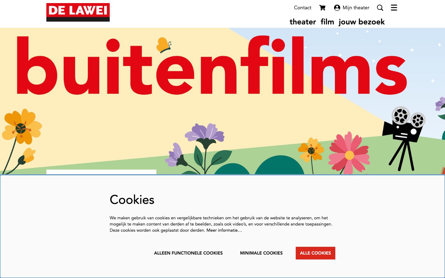 Homepage screenshot of Schouwburg De Lawei