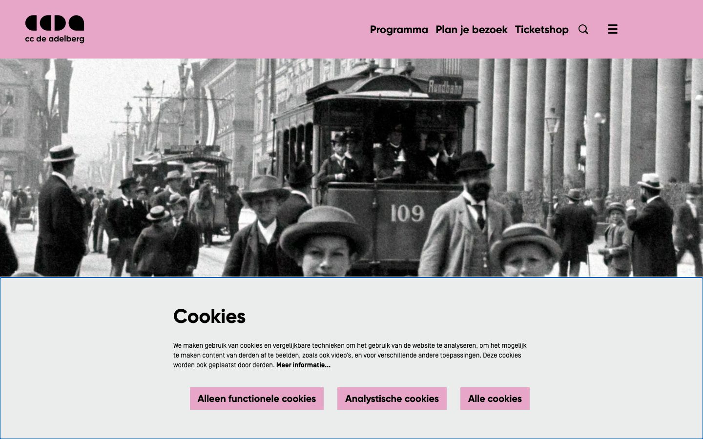 Event detail page screenshot of CC De Adelberg