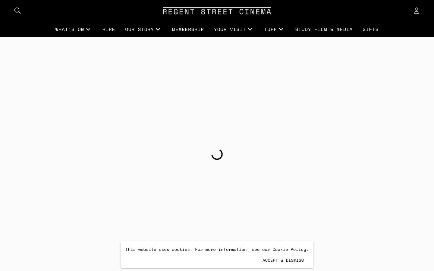 Homepage screenshot of Regent Street Cinema