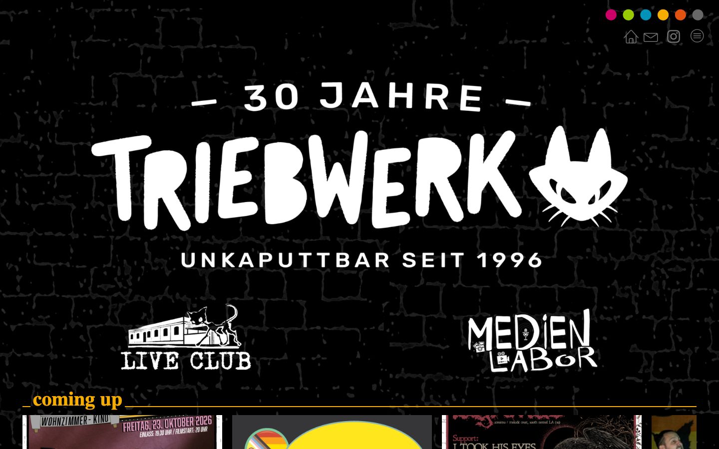 Homepage screenshot of Triebwerk