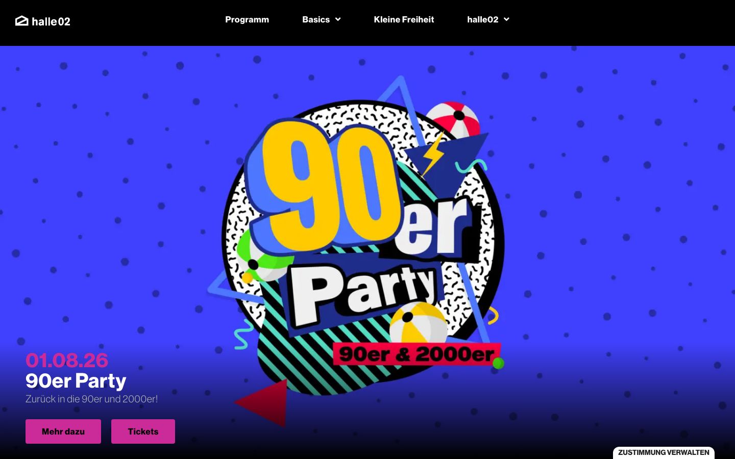 Homepage screenshot of halle02