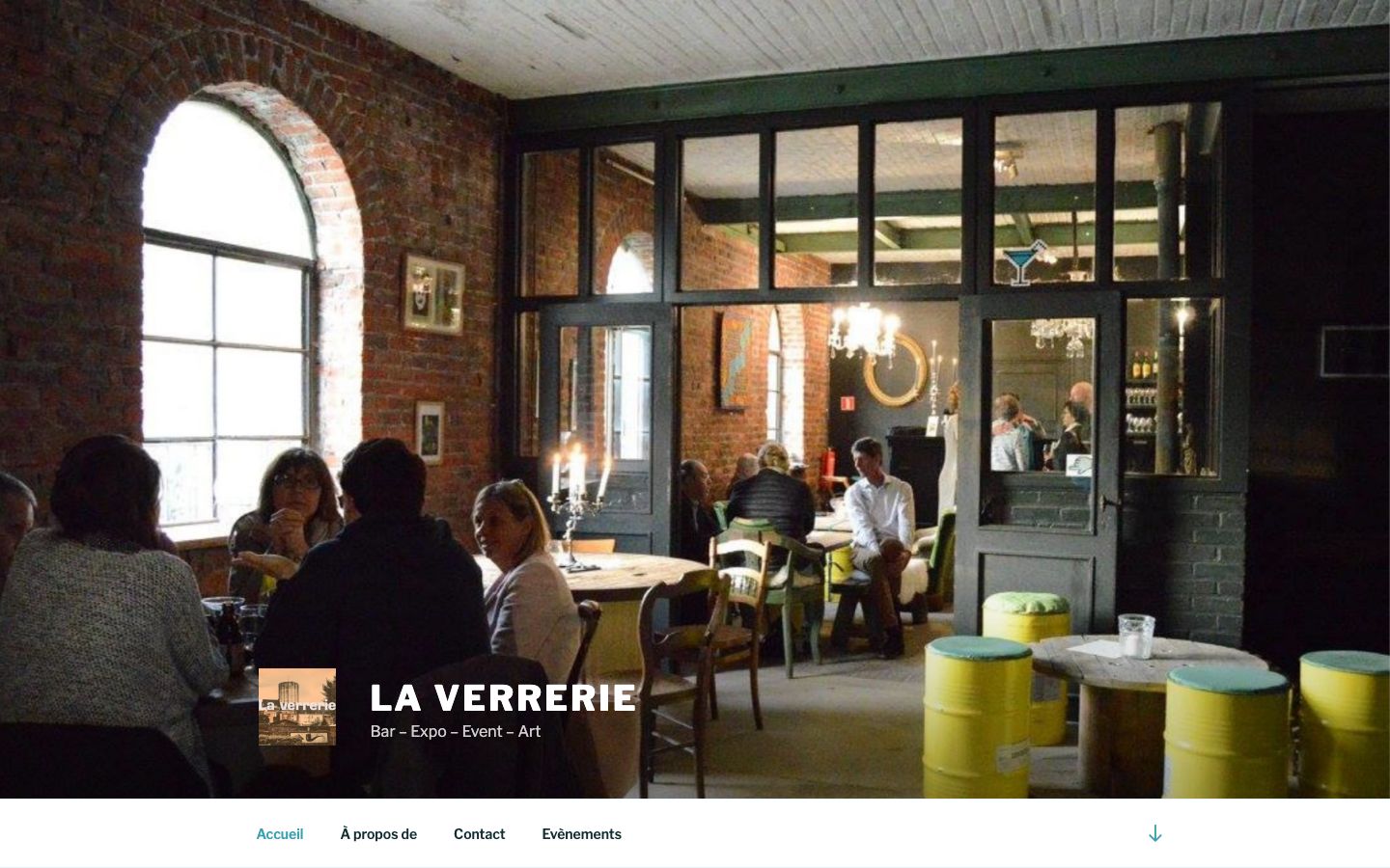 Homepage screenshot of La Verrerie