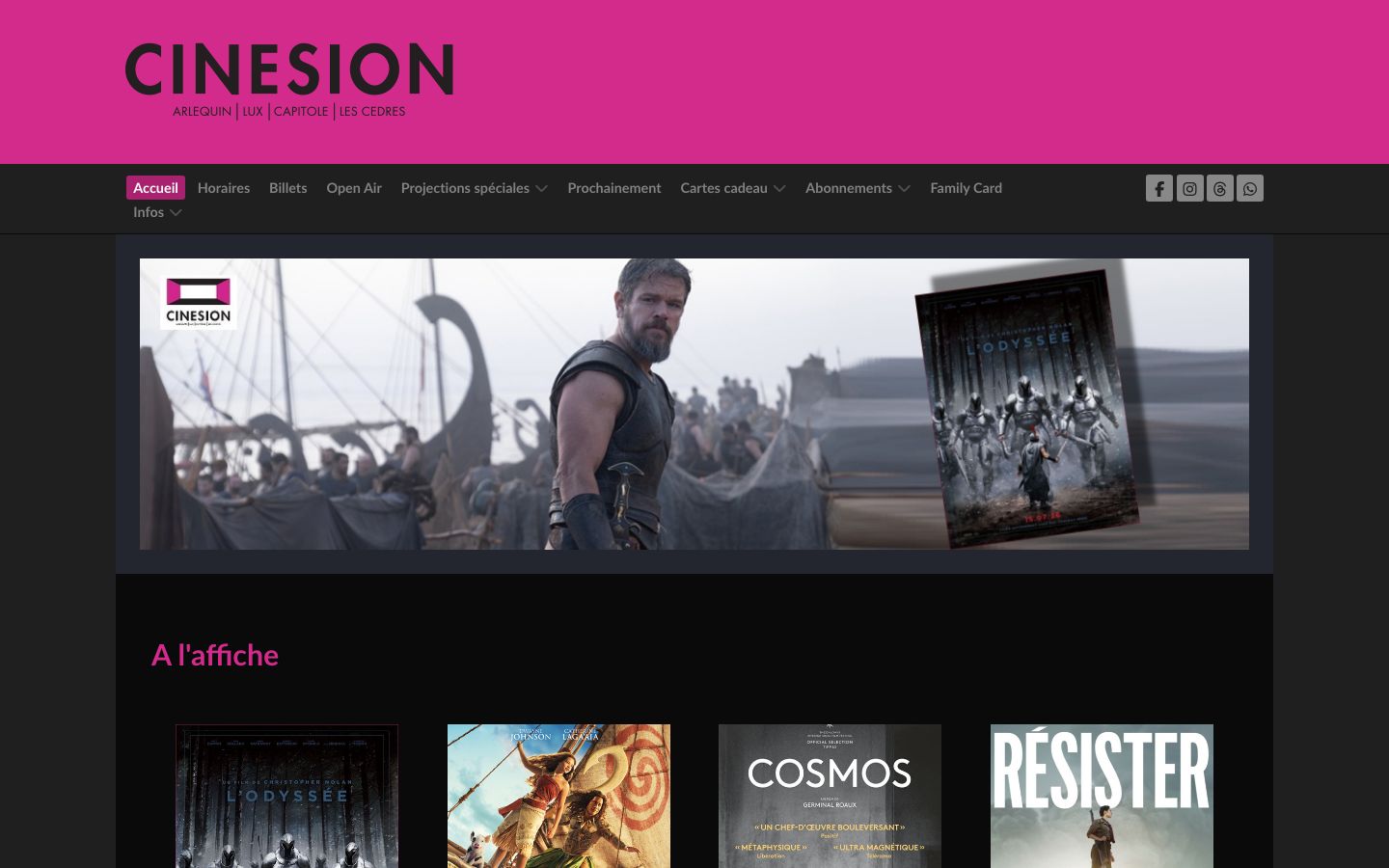 Screenshot of CinéSion