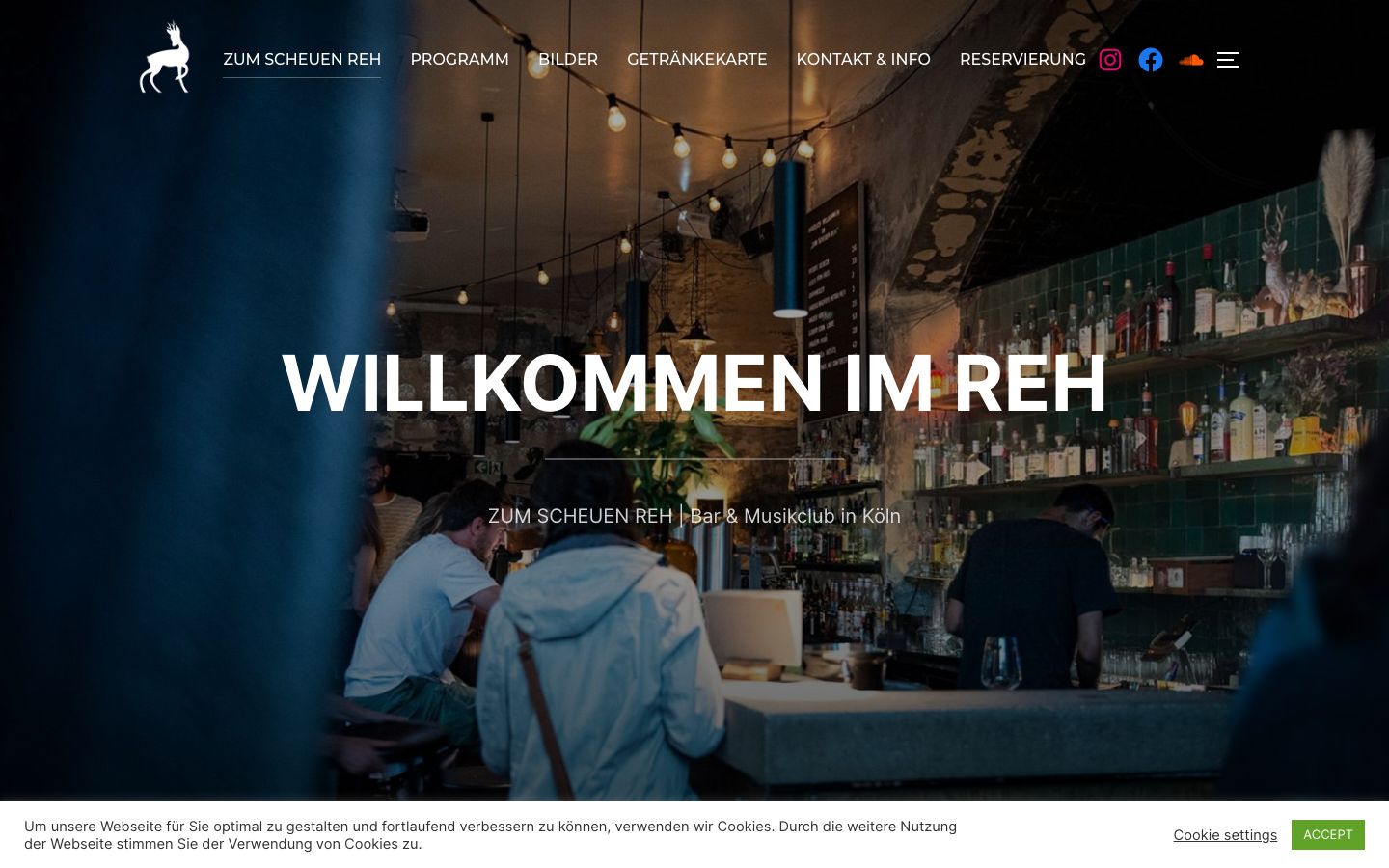 Homepage screenshot of zum-scheuen-reh.de