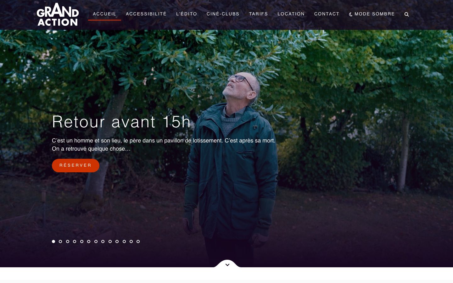 Homepage screenshot of Le Grand Action