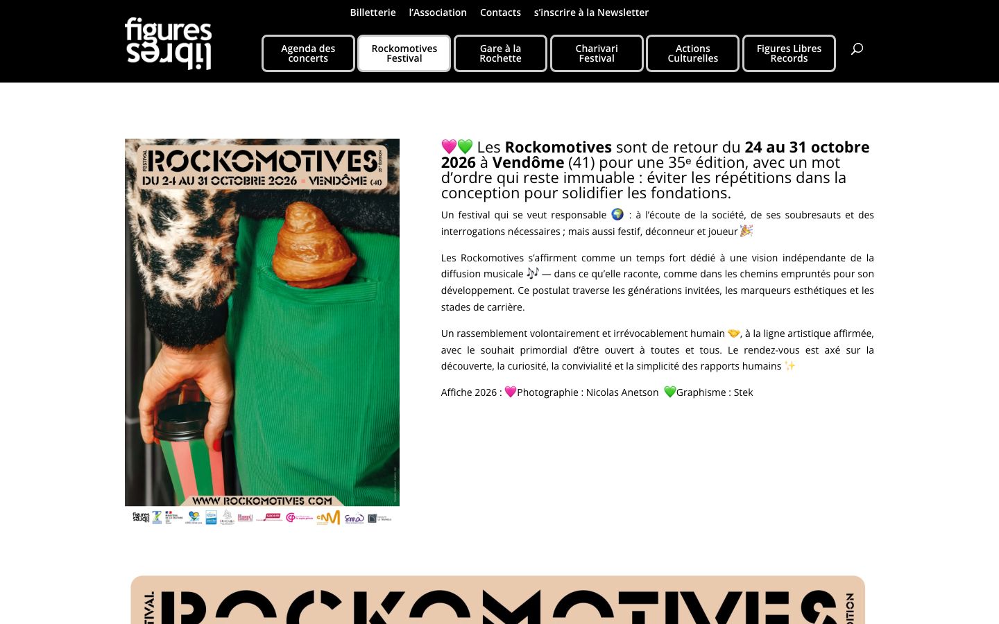 Homepage screenshot of Figures Libres