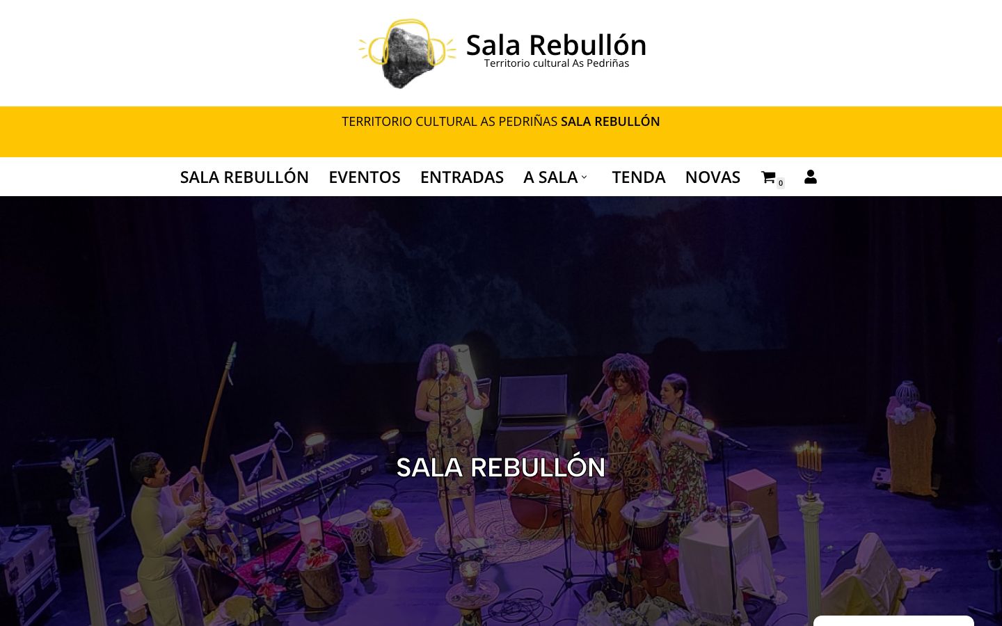 Homepage screenshot of Sala Rebullón