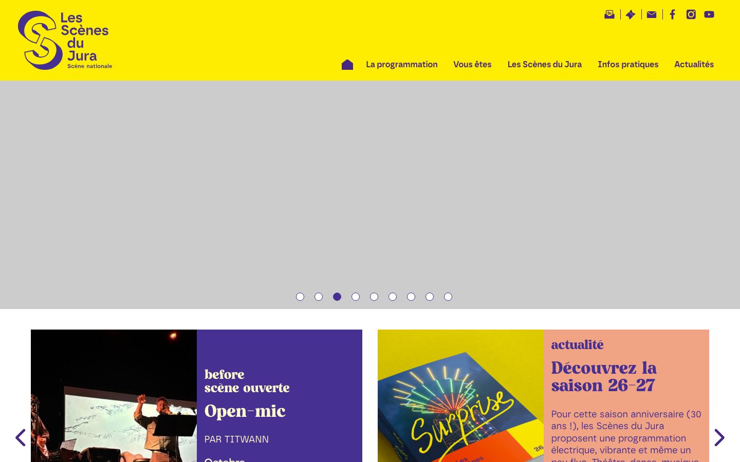 Homepage screenshot of https://www.scenesdujura.com