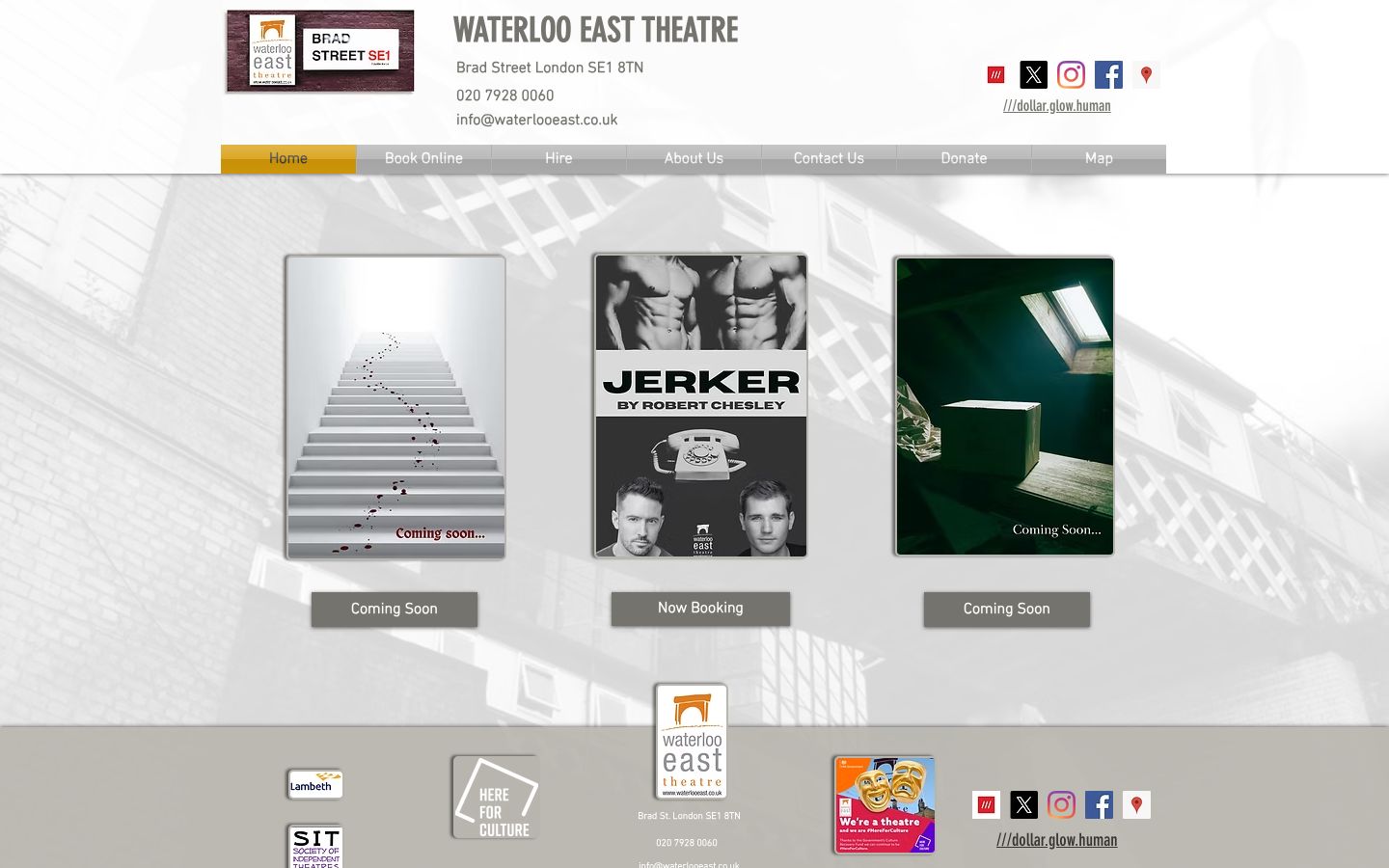 Homepage screenshot of waterlooeast.co.uk