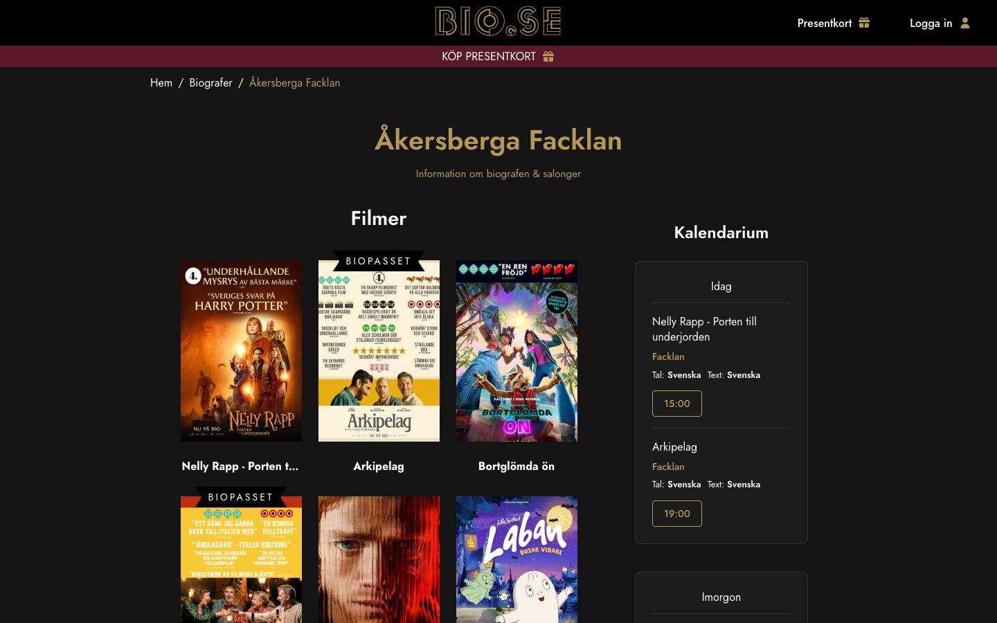 Homepage screenshot of Bio.se