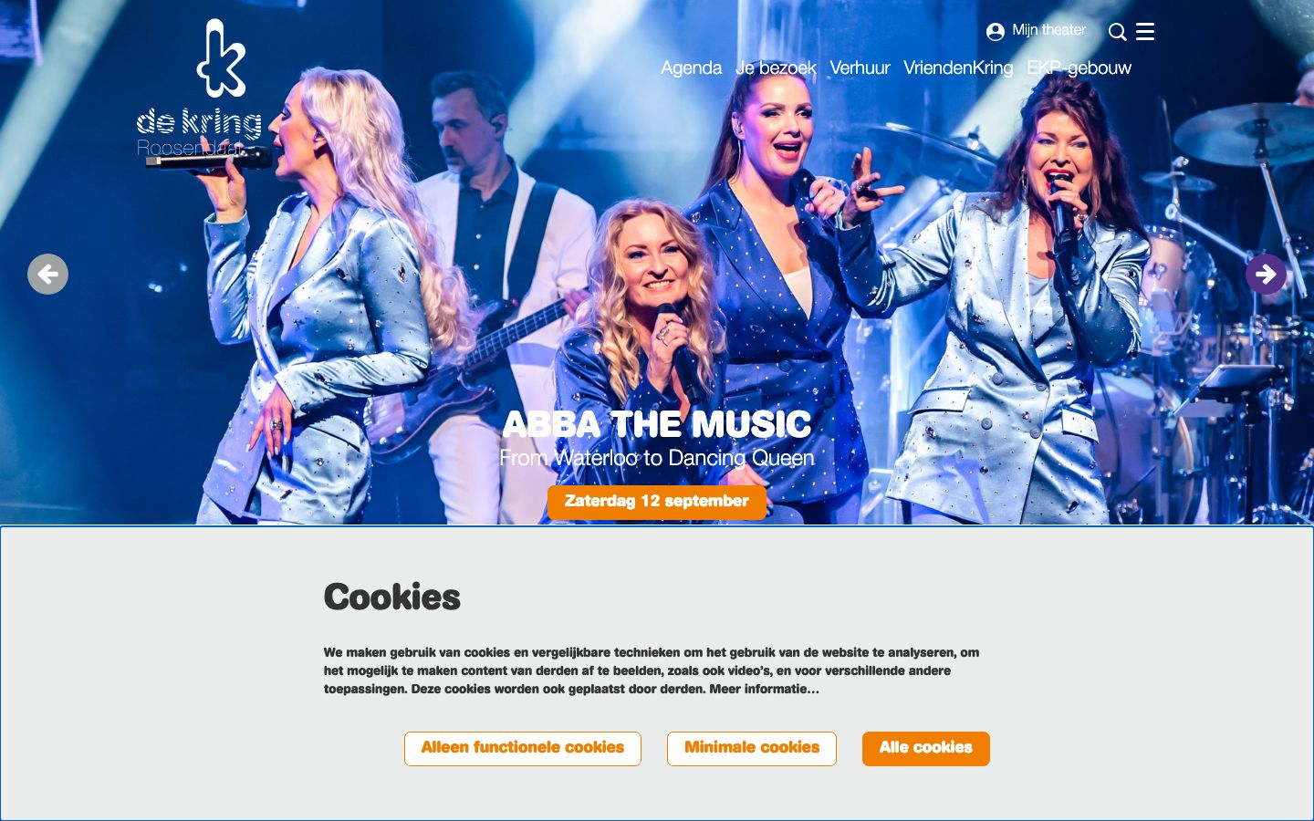 Homepage screenshot of De Kring